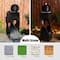 Glitzhome® 40.5" Oversized LED Modern Geometric Pedestal & Sphere Outdoor Fountain